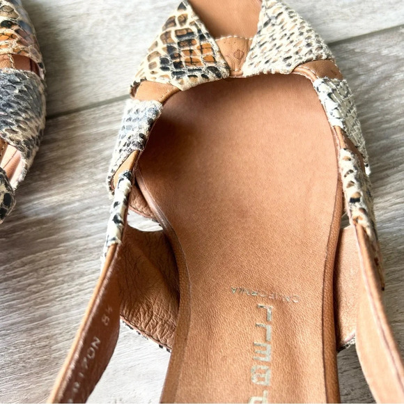Jeffrey Campbell California Snakeskin Open Toe Slingback Pumps - Picture 10 of 12